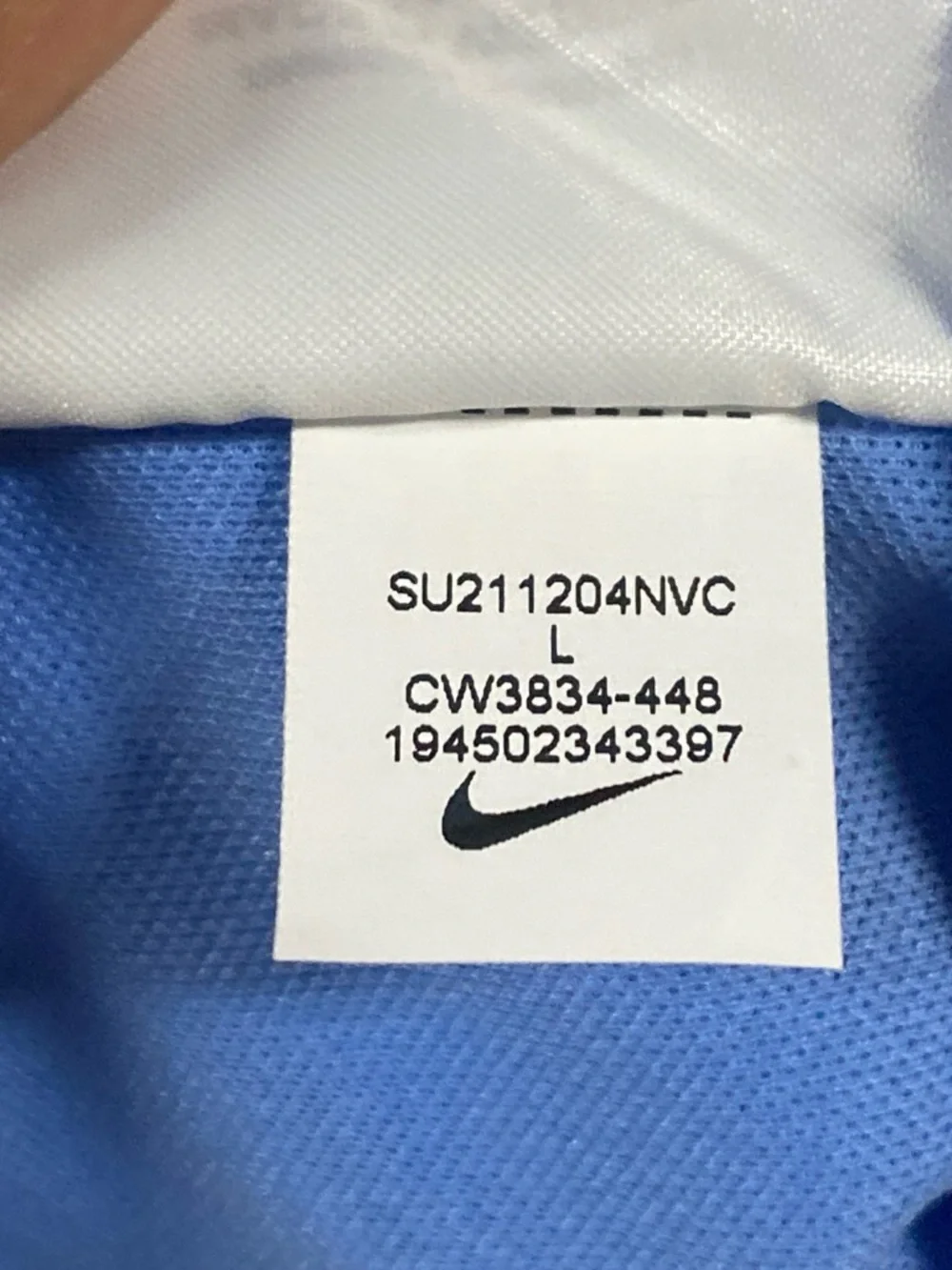 Nike Derby III Soccer Jersey NWT Kids Large Sky Blue/White DRI-FIT CW3834-448